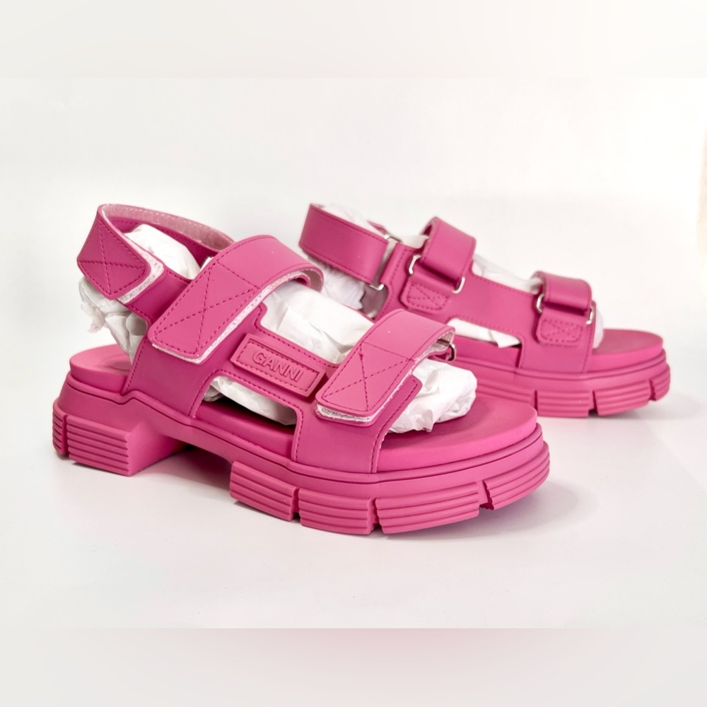 Ganni Pink Platform Sandal, 39eu, 9us